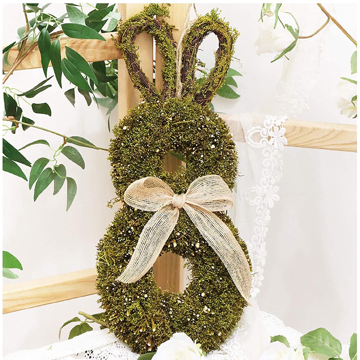 Easter Wreath Front Door Decoration Easter Bunny S... Grandado