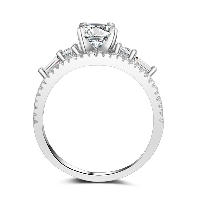 CC Hyperbole Vintage Rings For Women Wedding Engagement Bride Sterling 925 Silver Jewelry Ring Party CC831