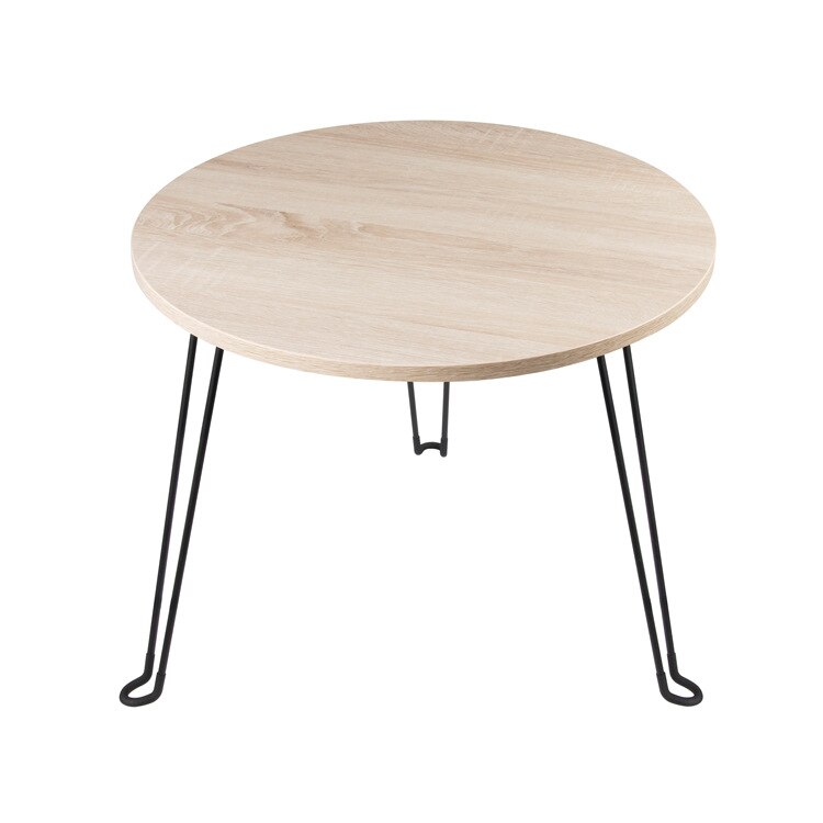 Folding coffee table, movable living room, retractable small round table, bedroom sitting on the floor, Nordic side table