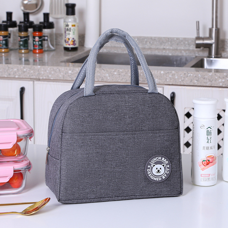 Microwave Lunch Box Wheat Straw Dinnerware with Spoon Chopsticks Food Storage Container Children Kids School Office Bento Box: Thermos bag grey