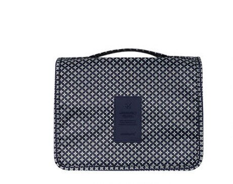 Imperméable à l'eau Portable Polyester voyage sac cosmétique Neceser sac de lavage suspendu neutre maquillage sac organisateur salle de bain sac de lavage: Blue Star