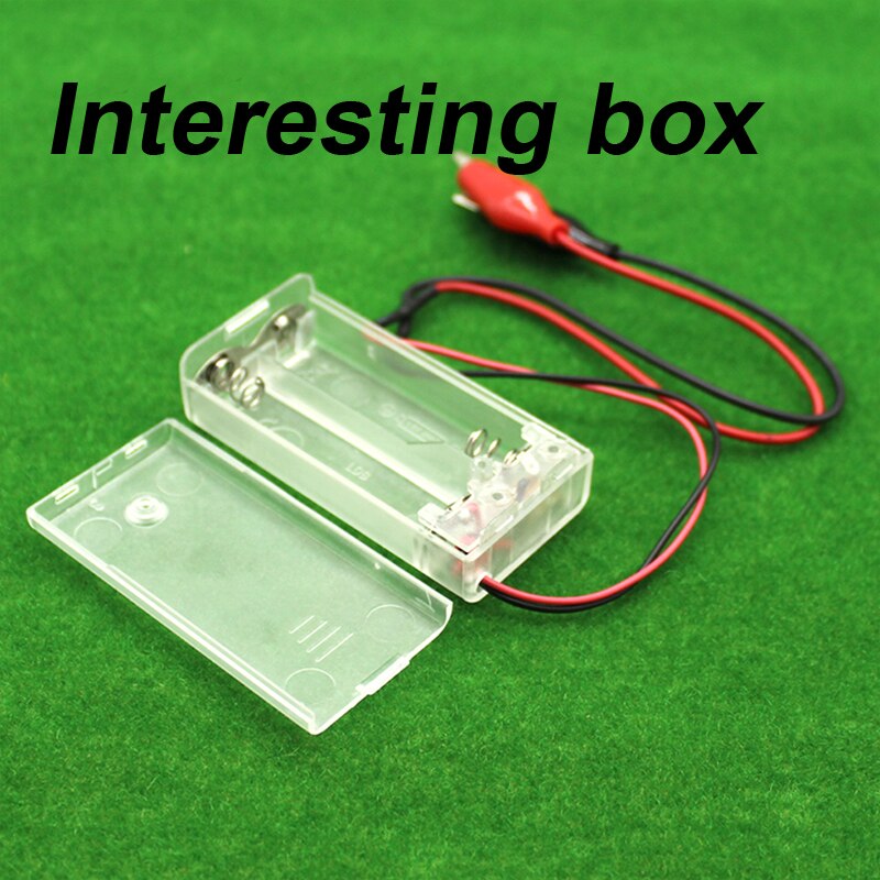 Coccodrillo clip di contenitore di batteria, 2 pezzi, no.5, con interruttore, con clip di connettore, scatola di potere, 3V circuito FAI DA TE accessori