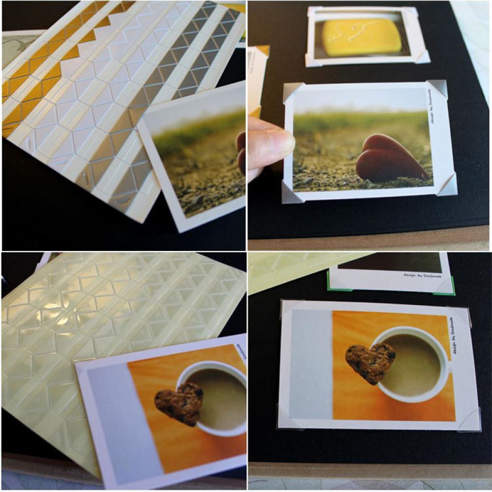 Neu1 Blatt Foto Sammelalbum Album Ecke Band Aufkleber Selbst-Klebstoff Handgemachte DIY
