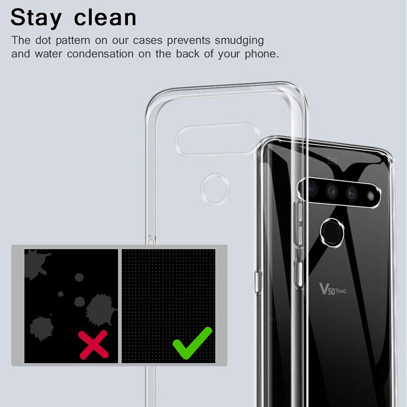 Coque arrière transparente en Silicone pour LG, pour modèles V30, V30S, V40, V50, V60, 5G