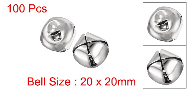 Uxcell 100 Stuks Jingle Bells Craft Klokken Bulk Diy Bells Voor Kerst Festival Decoratie Party Thuis: Silvery 20mm