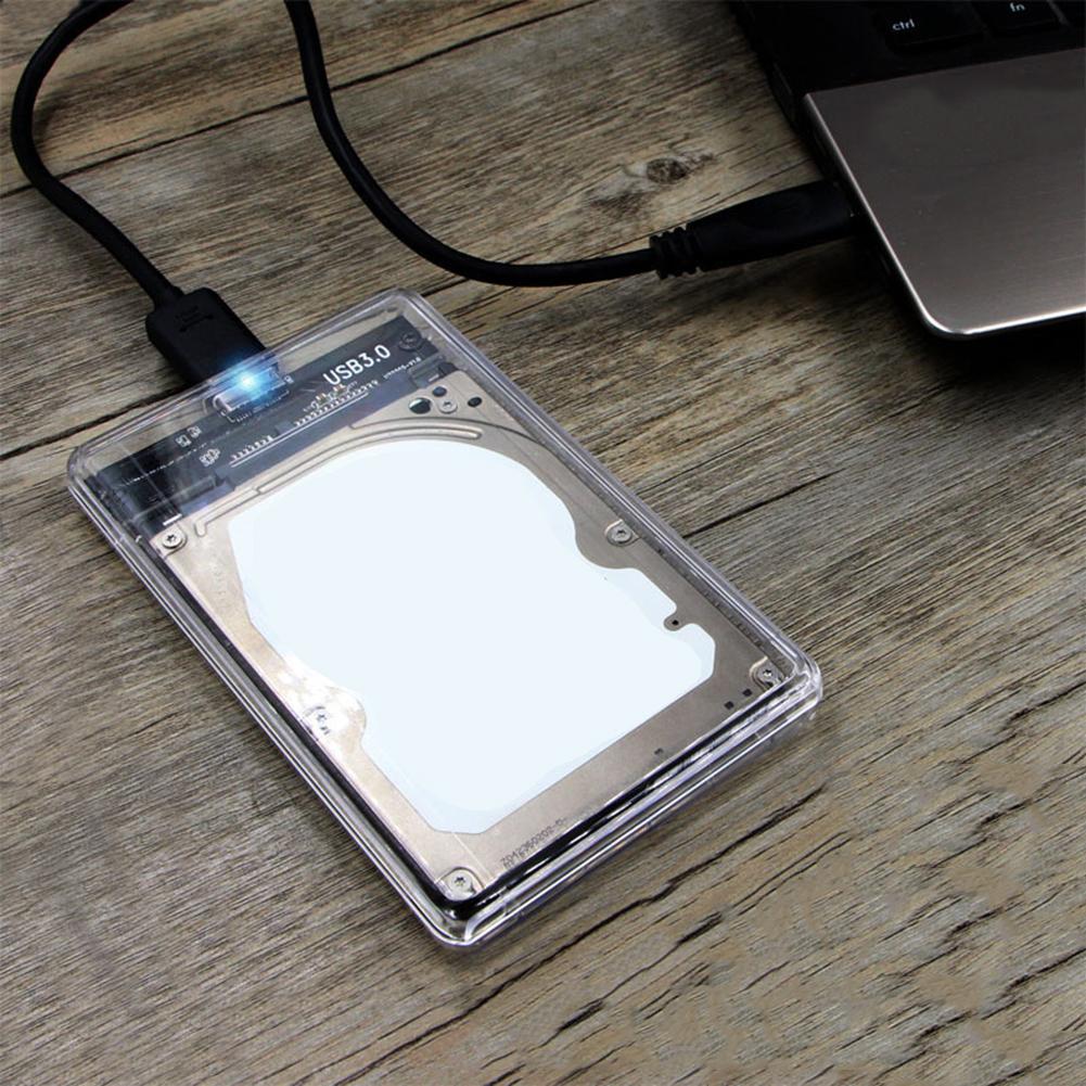 Hard Drive Enclosure Box Portable Hard Drive Case 2.5 inch HDD SSD Mobile Case to USB3.0 Transparent Mobile External HDD Case