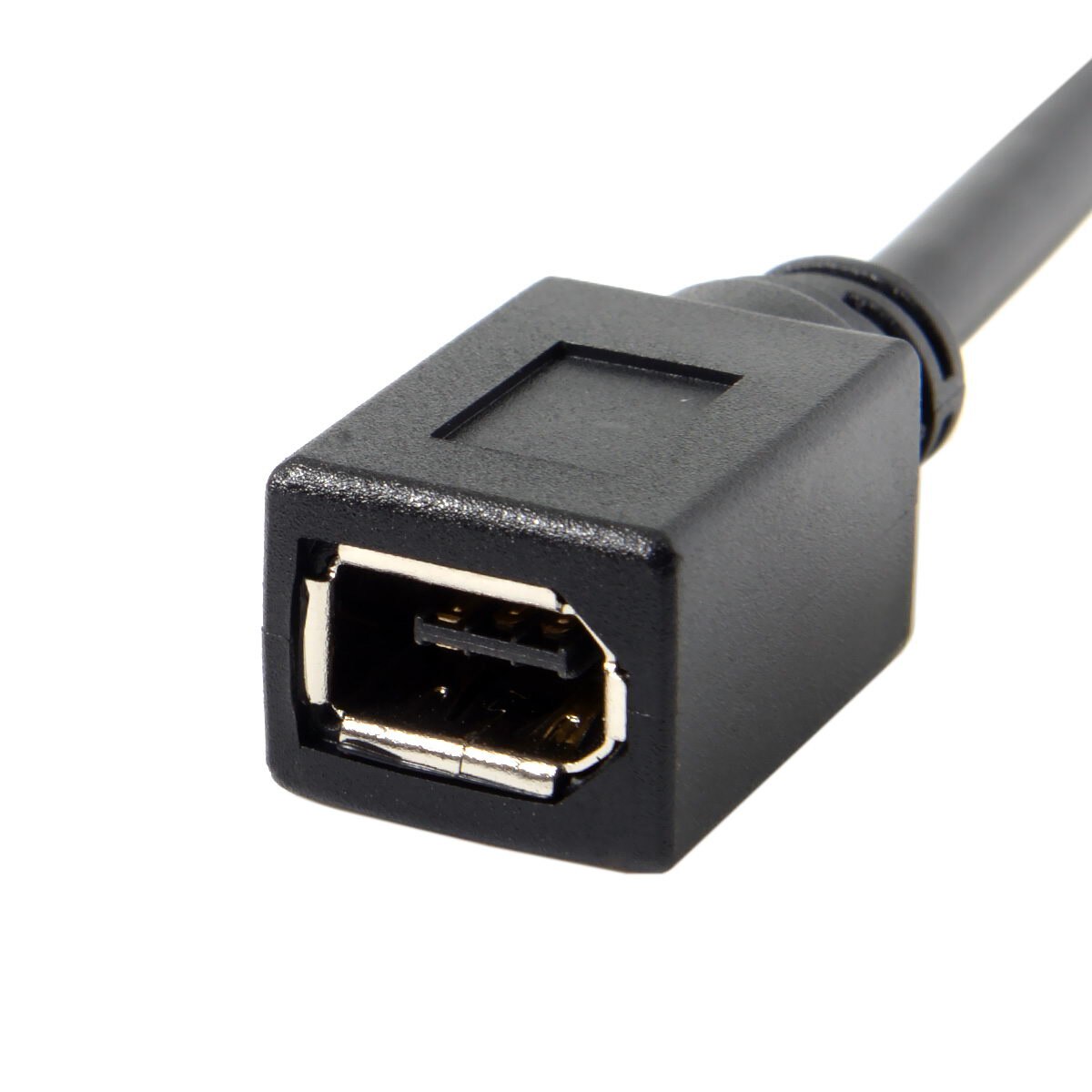 Xiwai Cablecc Black Color IEEE 1394 6PIN Female to 1394b 9PIN male Firewire 400 TO 800 Cable 10cm