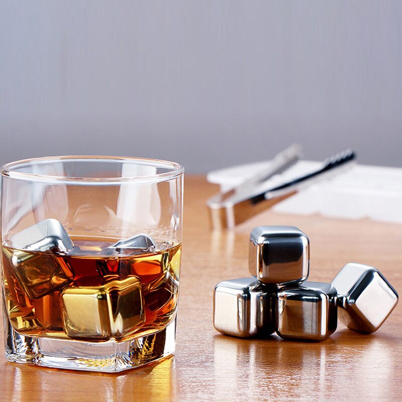 Ijsblokjes Herbruikbare 1X1X1Inch Rvs Whiskey Stones Ice Cubes Chillers