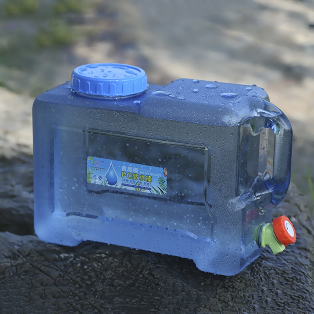 12L Capaciteit Outdoor Water Emmer Draagbare Auto Rijden Water Tank Container Met Kraan Voor Camping Picknick Wandelen