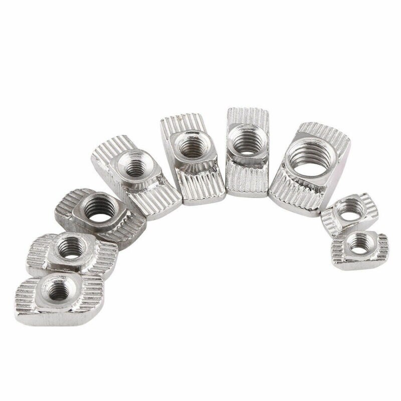 Tuercas cuadradas de bloque en T, martillo deslizante t-track para sujetador de perfil de aluminio, M3, M4, M5, M8, M10, , 3030, 4040, 10 piezas