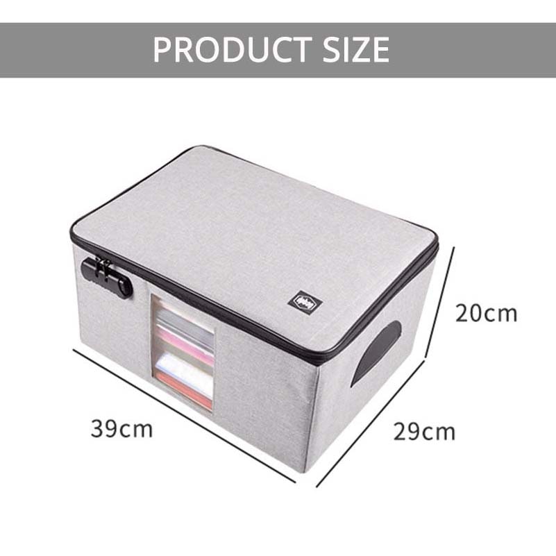 Hard Foldable Detachable Document Storage Bag Box Multifunction File Box Bag Large Capacity Document Orgnizer