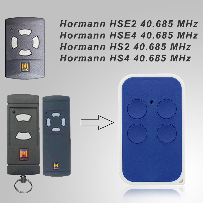 Hormann 868 hsm 2 hsm 4 hse 2 hse 4 hs2 hs4 40.685 mhz hormann fjernbetjening til garagen: 40.685 mhz hormann