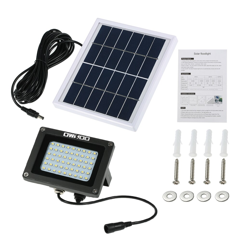 Photography Lighting Solar Powered Floodlight 54 LED Solar Lights IP65 Waterproof Outdoor Security Lights for Home Garden Lawn