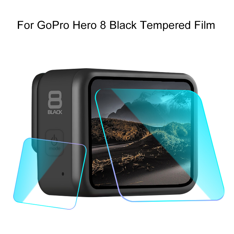 Gehärtetem Glas Bildschirm Schutz Für Gopro Held 8 Sport Kamera Bildschirm Schutz Film Gehärtetem Glas Kamera Zubehör