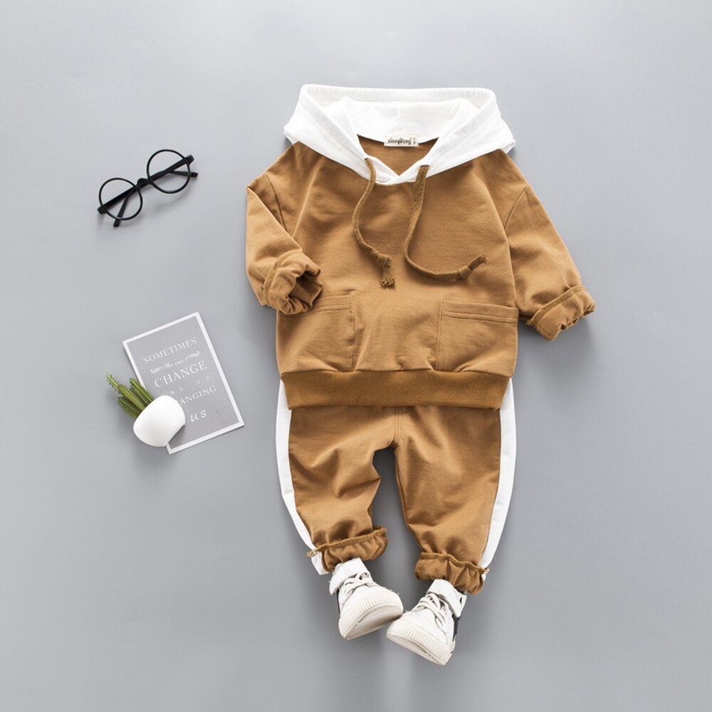 Barneklær tegneserietrykk langermet dress baby gutt jente vår og høst barn genser og bukser