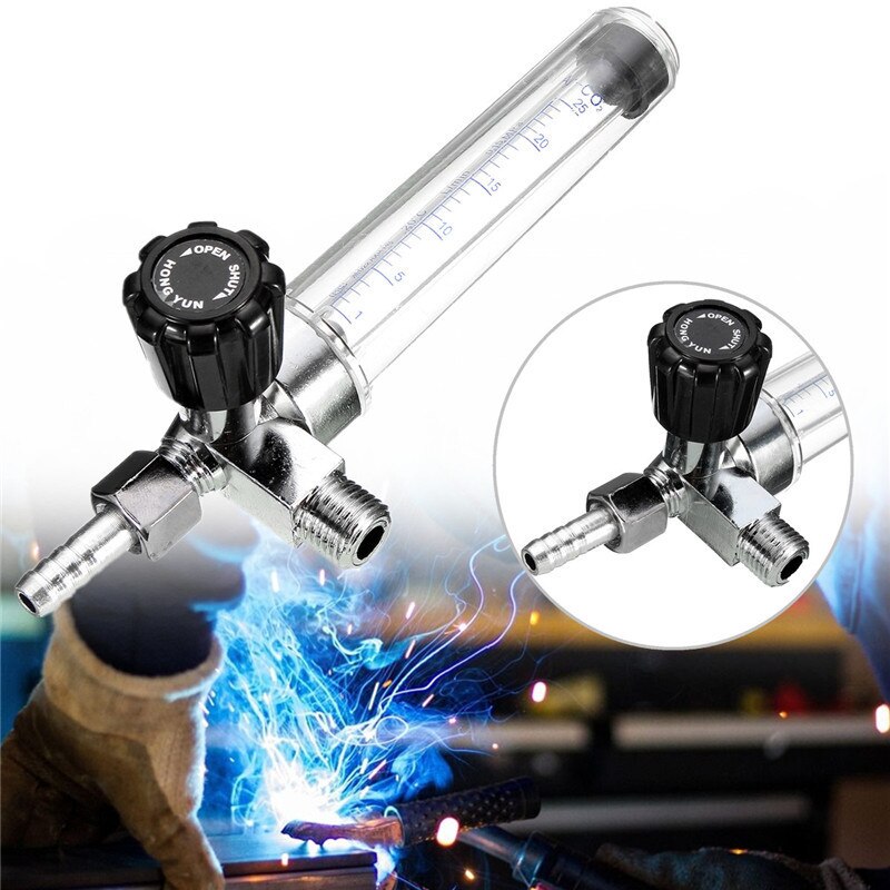 7mm 1/4PT 0.15 MPA Mig Flow Meter Gas Argon AR/CO2 Regulator Welding Weld