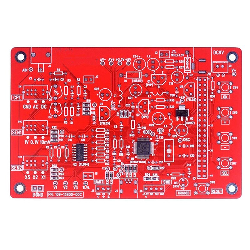 Digital Oscilloscope 1Msps 2.4inch TFT LCD Display+Alligator Probe Test Clip Fully Welded Assembled for DSO138