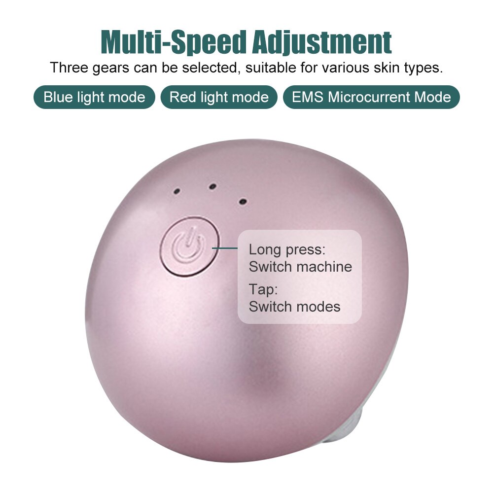 Facial Massager Roller Facelift Microstroom Machine Ems Massage V Gezicht Lifting Gezicht Spanners Huid Schrapen Thuisgebruik Apparaat
