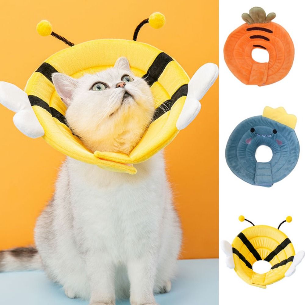 Collier de récupération en coton réglable en forme d'équation pour chat, anti-léchage, collier élisabéthain pour chat, anti-mordant, doux, chien, Elizabeth Circle