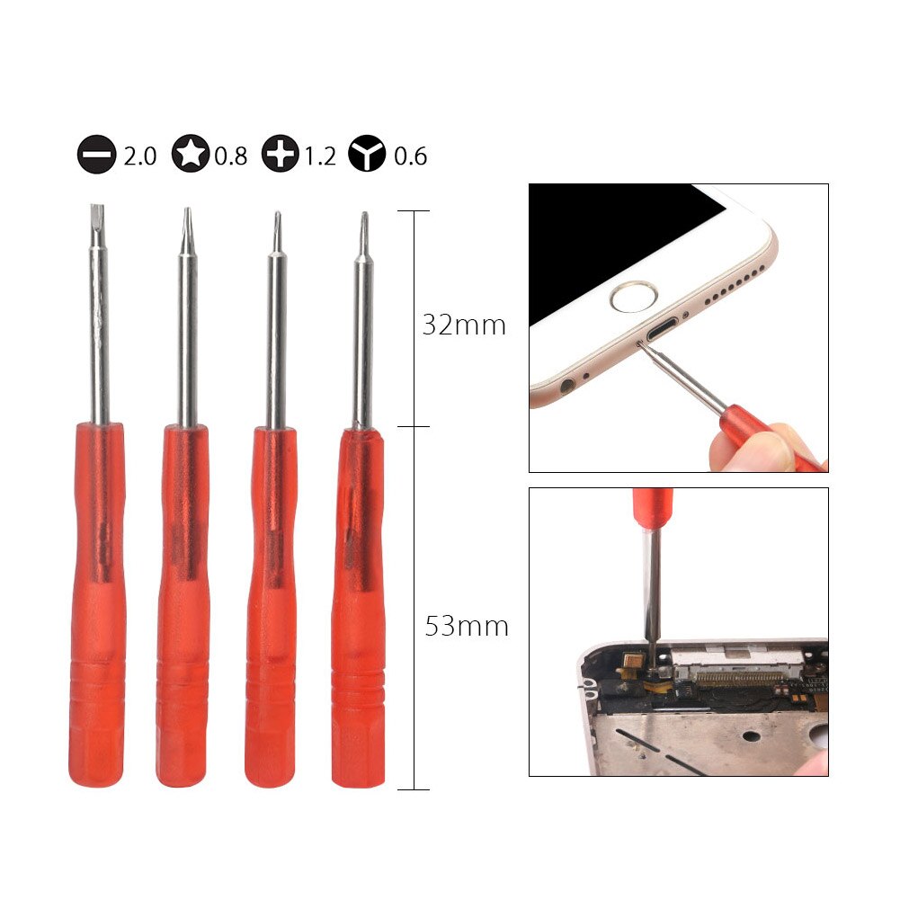 14 In 1 Mobiele Telefoon Reparatie Tools Kit Mini Schroevendraaier Set Screen Opening Pry Crowbar Tang Voor Iphone Xs 8P ipad Samsung