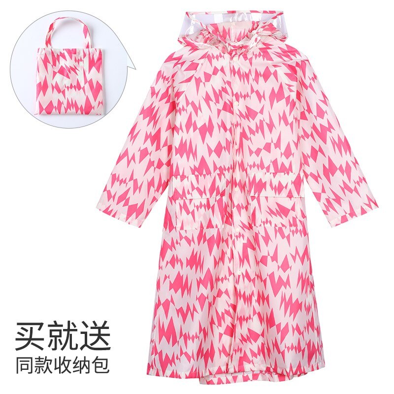 Chubasquero de para niños, mochila impermeable para caminar, mochila escolar para estudiantes, guardería, fácil, aleros: Red Lightning / L