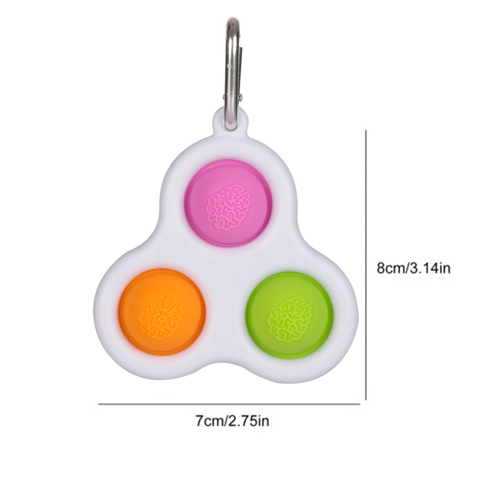 Montessori Fidget Toy Baby Early Education Finger Exercise Reliever Toys Push Keyring Montessori Fidget Toys For Adult D08