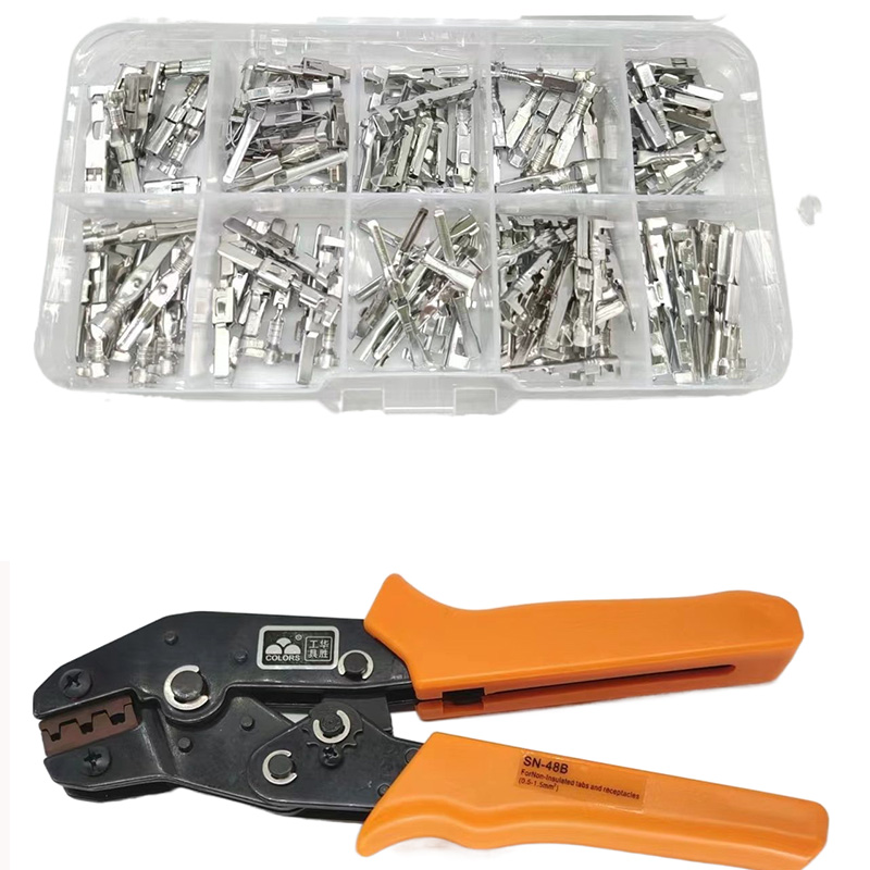 electrical connectors terminals Automotive Connector Piece 2.2/ 2.8/ 3.5 MM Male And Female Interconnected car terminal: Green-Yellow