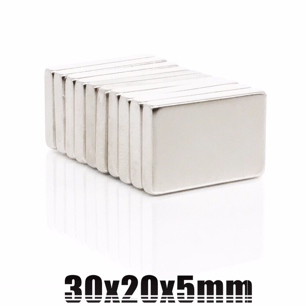 2/5/10/20Pcs 30*20*5 Cuboid Block 30X20X5mm Super Sterke N35 Zeldzame Aarde Magneten Neodymium Magneet 30Mm * 20Mm * 5 Mm