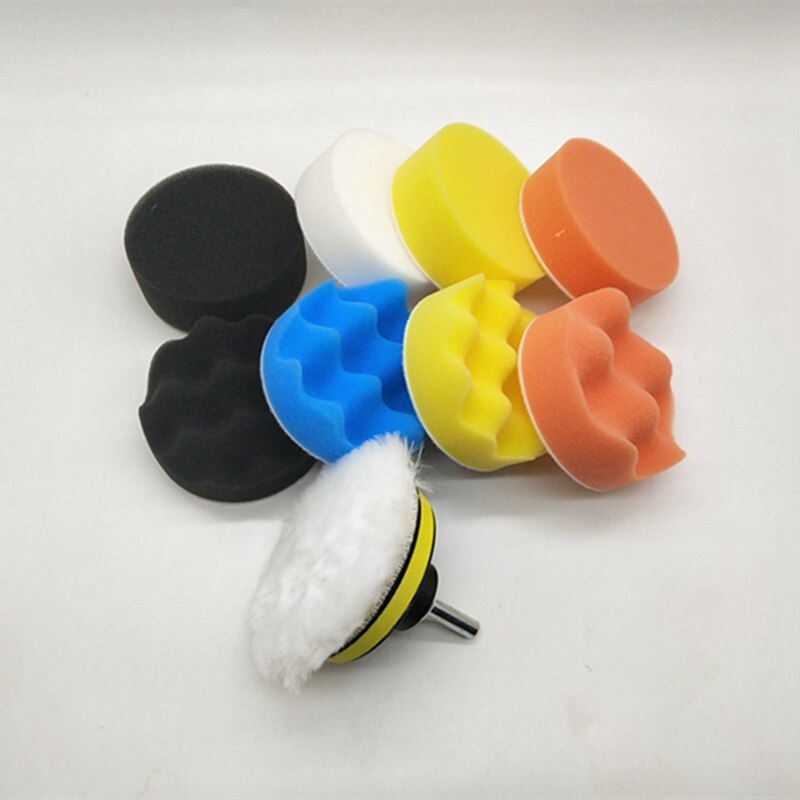 Self-adhesive Polishing Waxing Wool Wheel Wave Flat Sponge Wheel Automobile Polishing Disc Beauty Waxing Car Polishing Disc