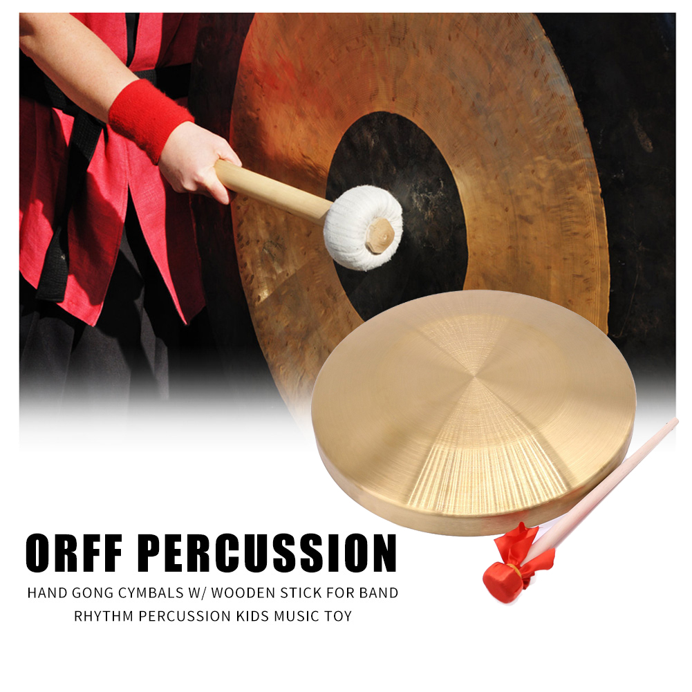 Hand Gong Messing Koper Kapel Opera Percussie Instrument Met Houten Stok Voor Chinese Drama Prestaties Prop