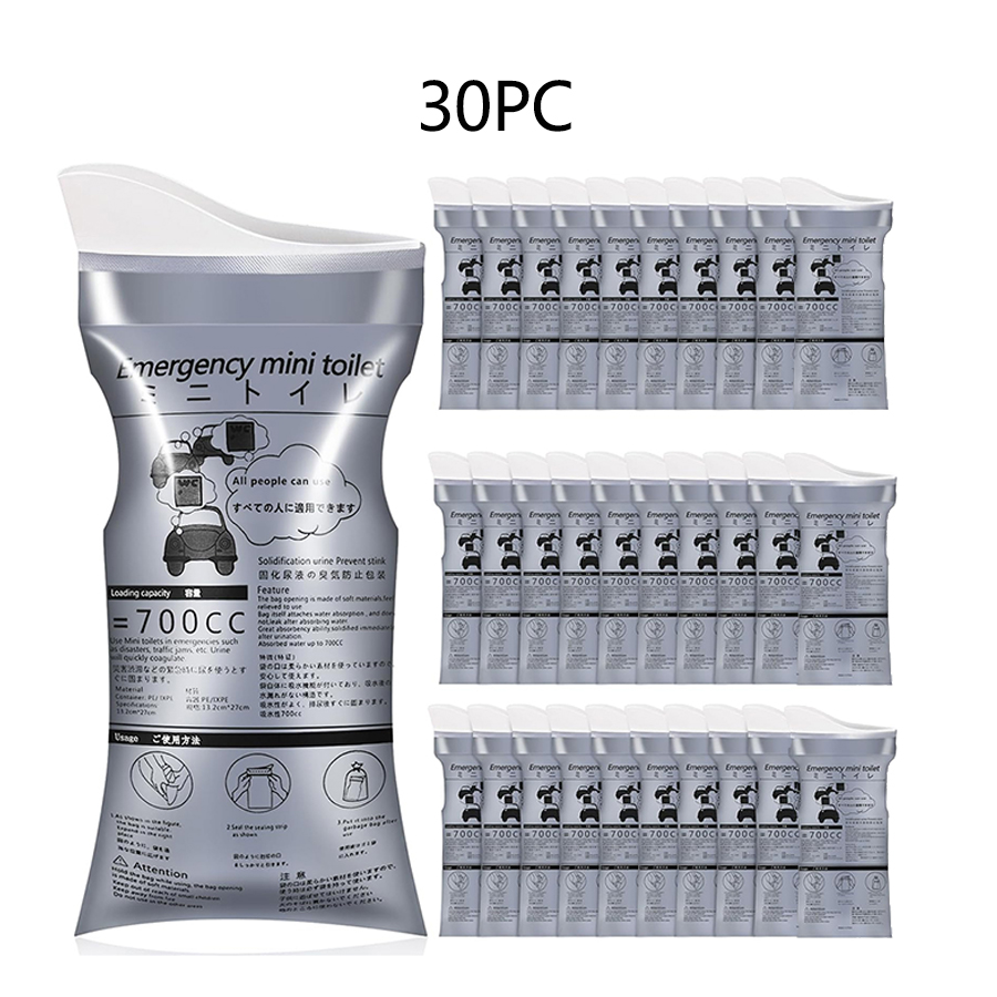 Urinpåsar för utomhusbruk (700ml (1/8/12/20- pack) - bärbar engångstoalett för camping, resor, trafikstockningar - unisex: Rosa