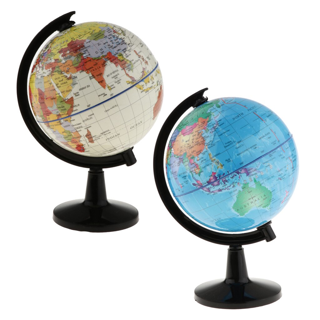 2Pcs World Globe Spinning Interactive Learning Model For Kids