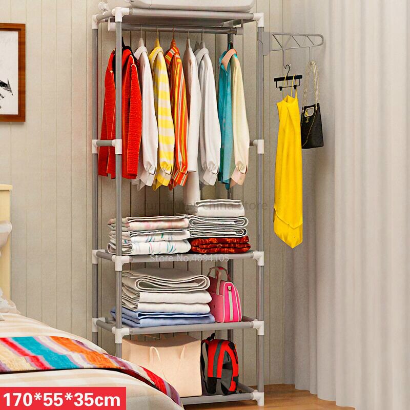 Modern Closet Storage/plastic Cabinet Home Furniture Kids /non Woven Wardrobe China Minimalist Zipper Metal Folded furniture: 7