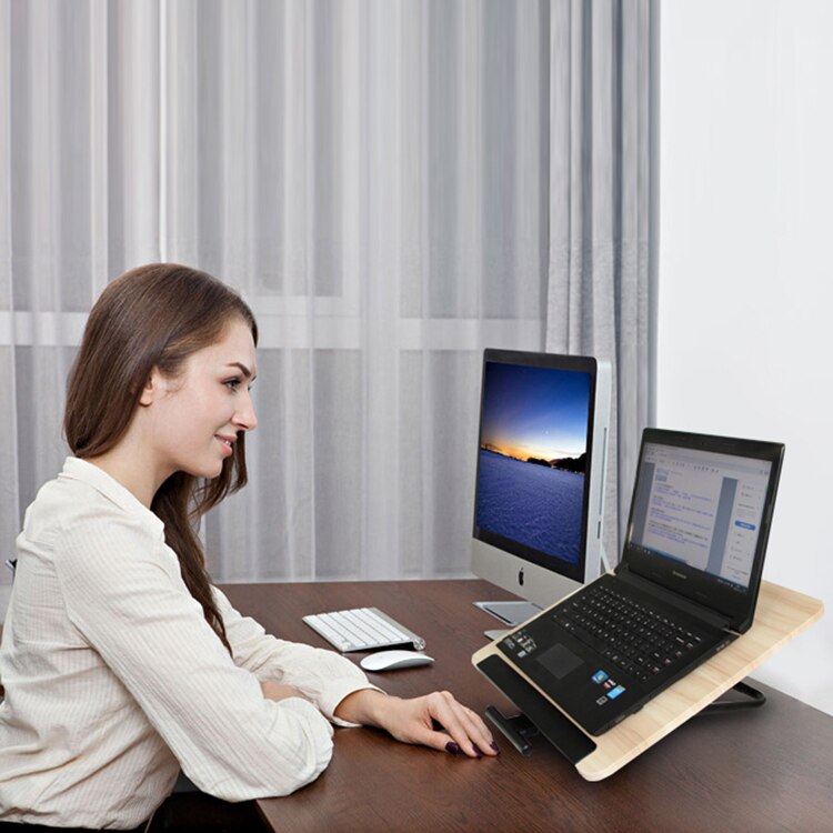 Comnenir T-5 laptop riser sit stand desk height adjustable chair desk