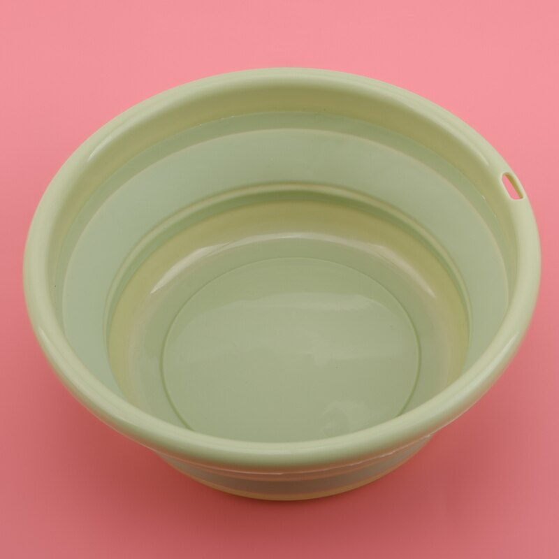 Lavabo de plástico plegable para exteriores, contenedor de cubo plegable de Color sólido, Herramientas de limpieza para el hogar y exteriores: Green S
