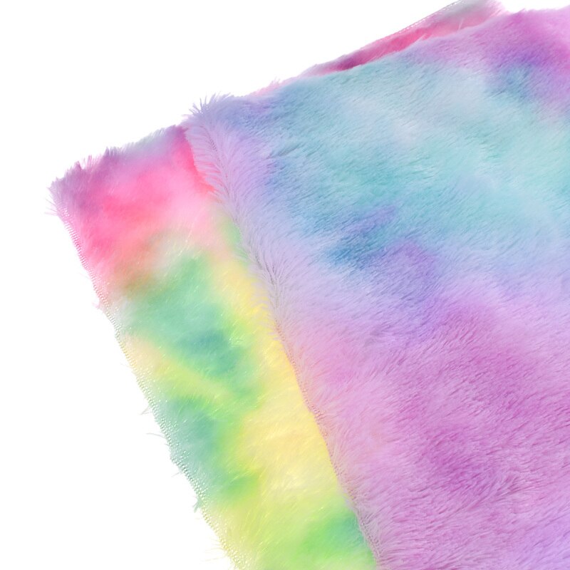 Regenboog Kleur A4 Faux Fur Massaal Stof Voor Handgemaakte Ambachtelijke Speelgoed Garment Tassen Quilten Doek Decor Accessoire