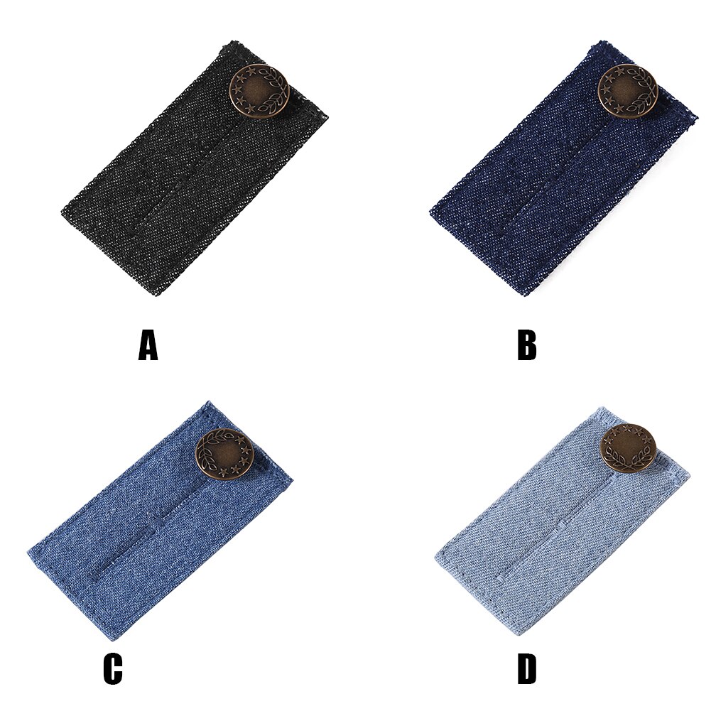 1PC Elastic Extended Buttons Adjustable Trousers Waist Expander Skirt Jeans Pant Waistband Button Extender Belt Extension Buckle