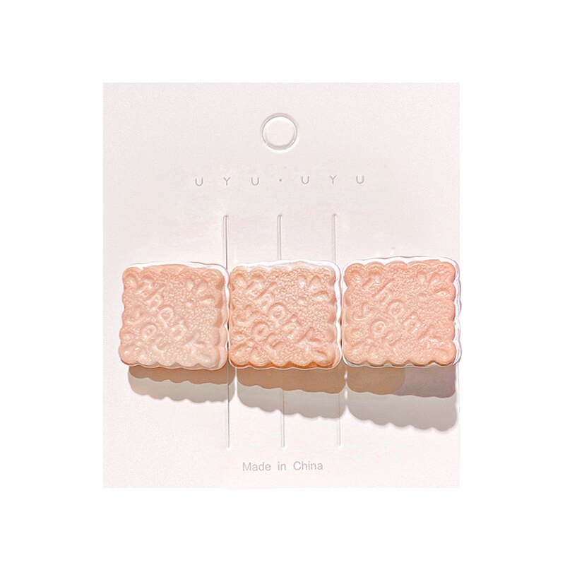 1Pc Eenvoudige Biscuit Haarspeld Vrouwelijke Netto Rode Beer Biscuit Haarspeld Clip Cookie Cartoon Eendenbek Clip Haarspelden Hair Styling Tool: 06