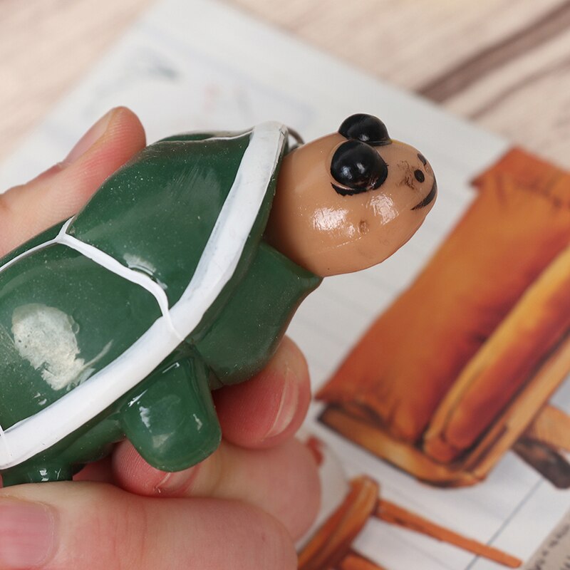 Nette Schildkröte Teleskop Kopf Keychain Cartoon Schildkröte Schlüssel Ring Anti Stress Squeeze Spielzeug Lustige Vent Spielzeug Zufalls Farbe