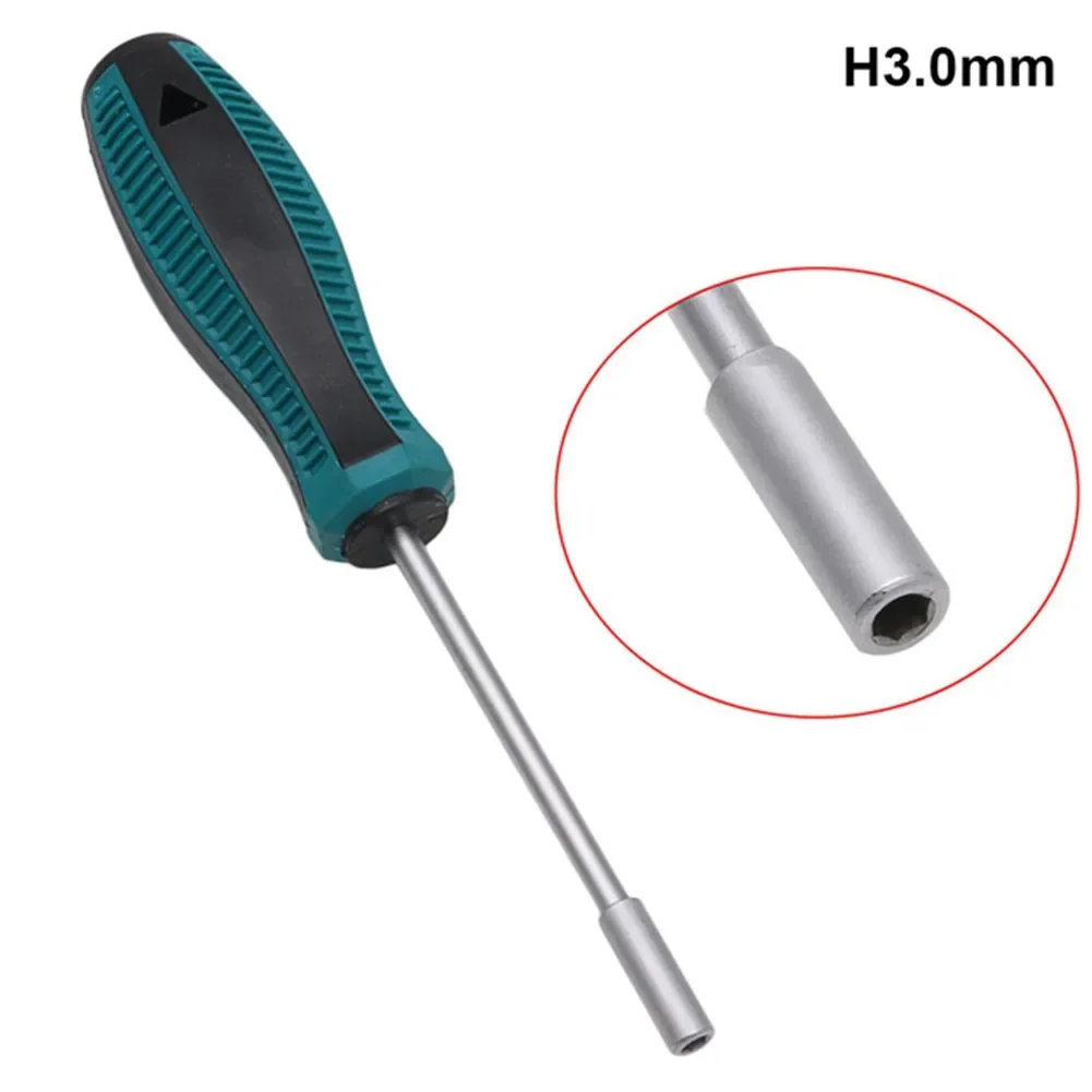 Destornillador Hexagonal 3/3,5/4/4,5/5,5/5,5/6mm llave de vaso destornillador de tuerca Hexagonal accesorios de herramientas manuales de reparación de automóviles: Rojo