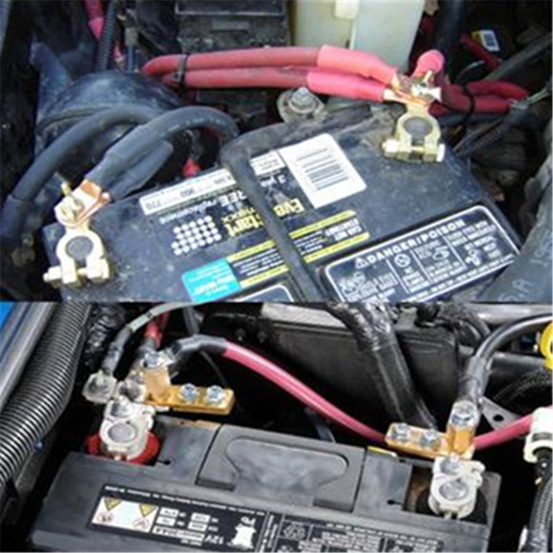 2 stk bilbatteristikstik efter batteriterminal bunkehætte opladningsklemforbindelse bilbil batteristikstik