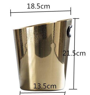 Beer Champagne Whiskey Freeze Bucket Party Decoration Stainless Steel Ice Bucket Wine Ice Cooler Bars Kitchen Accessories: Gold