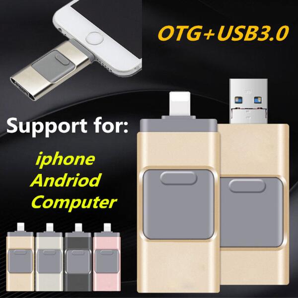 Memoria de 128GB para iPhone 6 6s Plus 5 5S ipad Pen drive HD tarjeta de memoria móvil OTG Micro USB Flash Drive 16GB 32GB 64GB