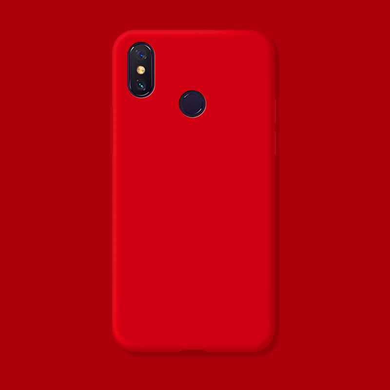 Coque Xiaomi Max 3 Xiaomi Mi MAX 3 6.9 pouces, étui transparent en TPU et mat pour Xiaomi Max3, coque arrière en Silicone: Rouge
