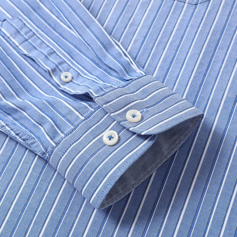 8XL 7XL Mens Long Sleeve Solid Oxford Dress Shirt with Left Chest Pocket High Male Casual Regular-fit Tops Button Shirt