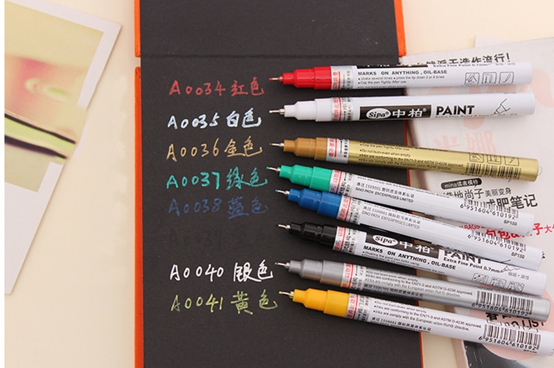 8pcs/Set,paint pen 0.7mm fine needle tube pens Sign in pen DIY card paper hand painted color high light pen Art for Supplies