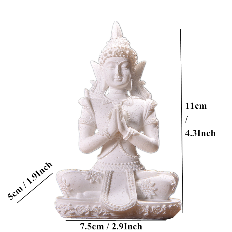 VILEAD Buddha Statue Thailand Buddha Skulptur Hindu Fengshui Figur Meditation Miniatur Innenraum Heimat Dekoration Handwerk
