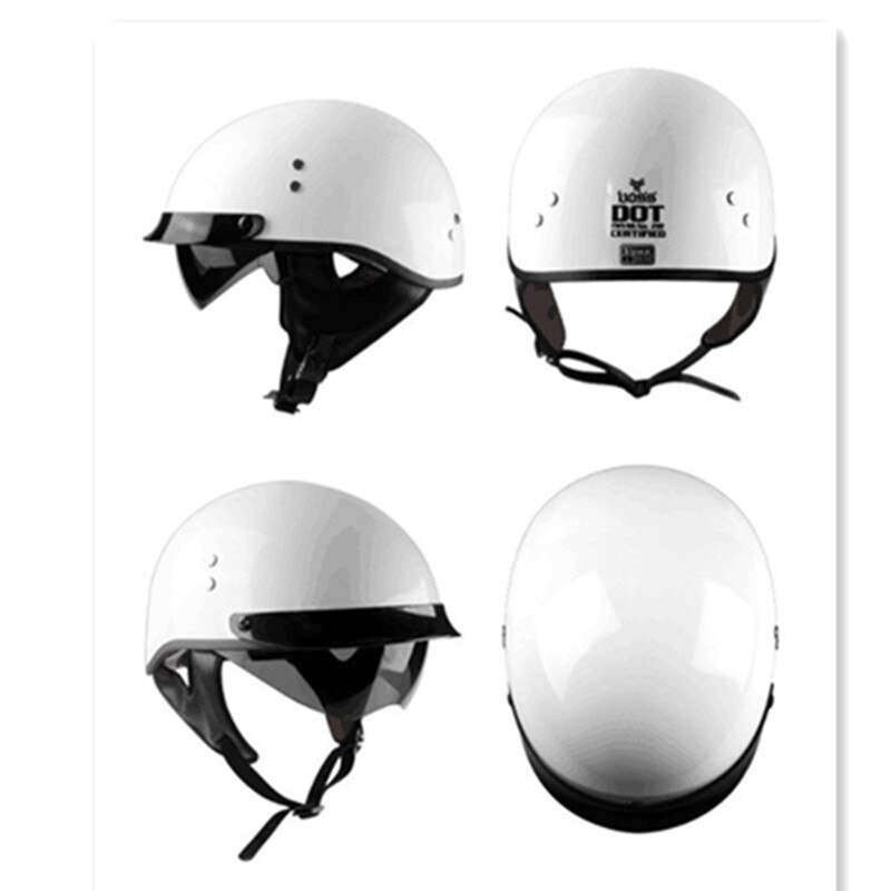 Sort vintage motorcykel hjelm åbent ansigt hjelm dot godkendt halvhjelm retro moto casco capacete motociclistas capacete