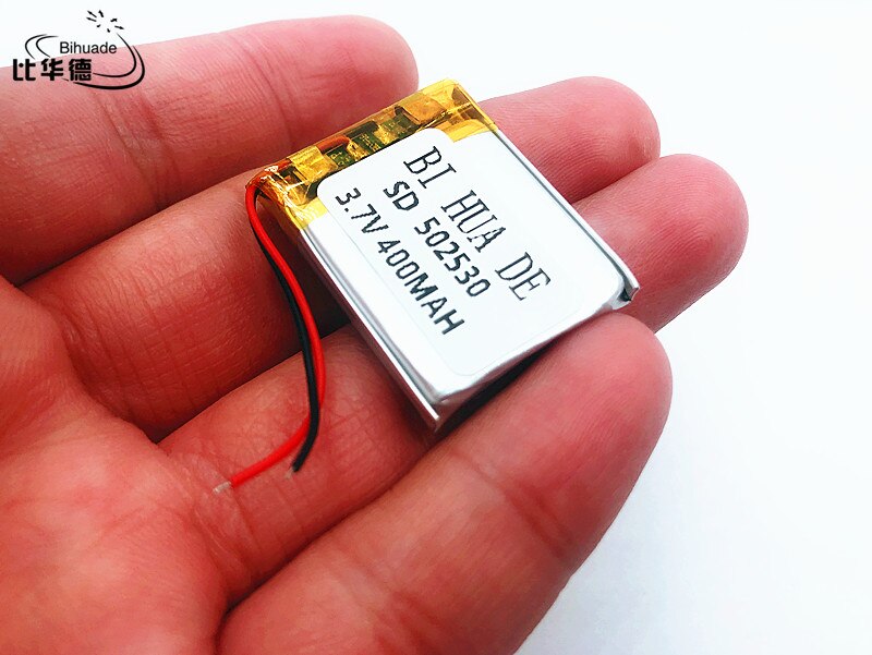 Li-Po The pure 3.7V 502530 400 mah lithium-ion polymer battery goods of CE FCC ROHS certification authority