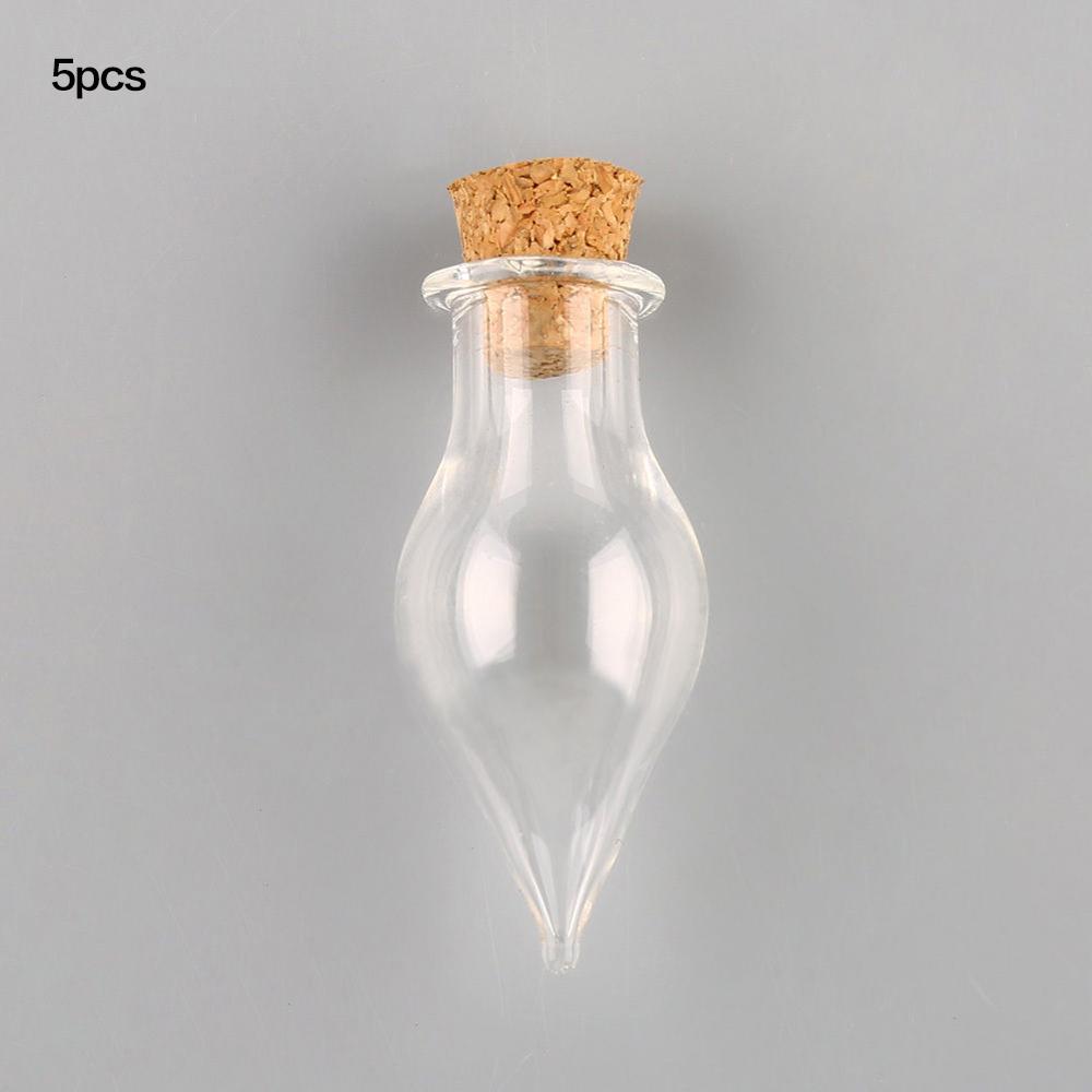 5 pièces bricolage pendentifs bouchon de liège flacon de stockage Mini verre bouteilles de liège vides échantillons pots souhaitant bouteille de mariage décoration de la maison: 8